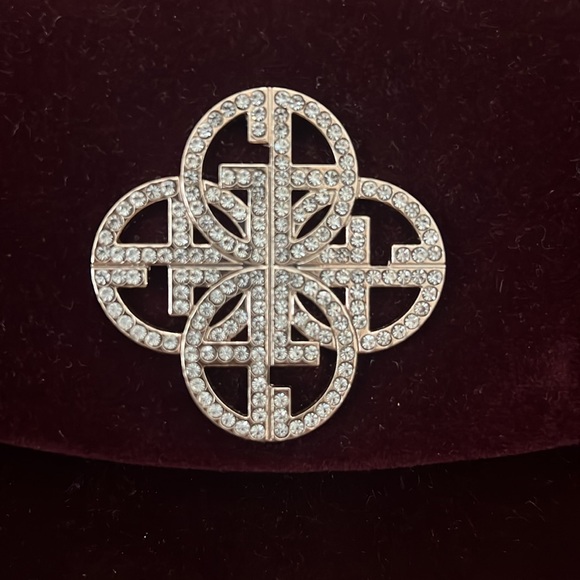 Gianni Bernini party clutch velvet bag with long shoulder bag chain. - Picture 6 of 6